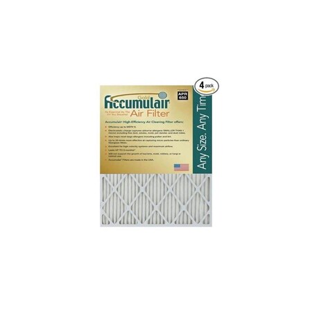 Accumulair Accumulair FB29.5X32A 29.5 x 32 x 1 in. MERV 8 Actual Size Gold Filter FB29.5X32A